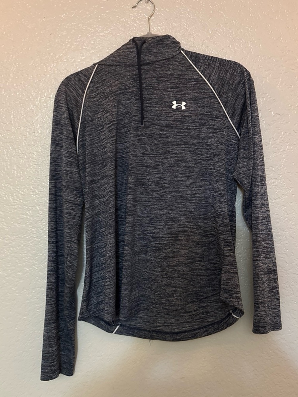 Under Armour Women's Dark Heather Gray Hoodie with White Logo